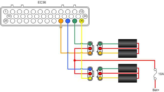 Four coil wiring diagram